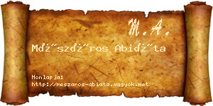 Mészáros Abiáta névjegykártya