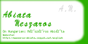 abiata meszaros business card